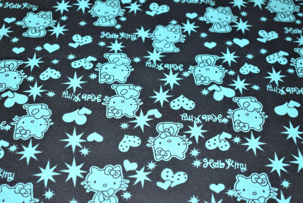 Black Cotton Prints Canvas Fabric